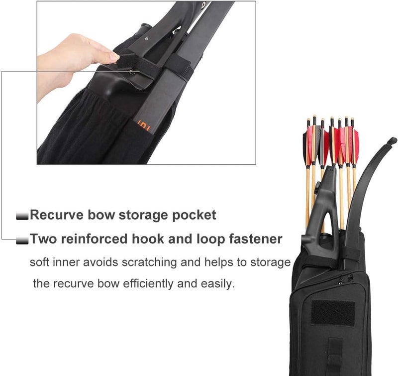 KRATARC Krayney Multi-function 4-Tubes Back Arrow Quiver Shoulder Hanged Target Shooting Archery Quiver for Arrows Takedown Bow - Image 2